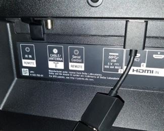 Sony flat screen TV, input ports