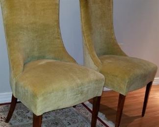 pair of vintage upholstered chairs