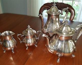 vintage silverplate tea set