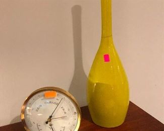 broke-neck bottle and alien alarm clock