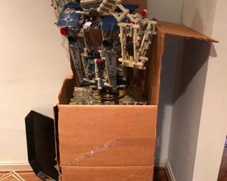 Here is the maybe-Lego robot jumping out of a box to terrify you