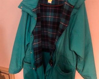 make a statement in the rain in this turquoise L.L. Bean vintage all-weather jacket