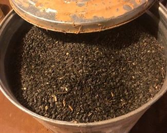 We have a big tub of bird seed! Your birds need this!!