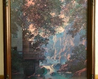 Maxfield Parrish - Reframed Original Print of Maxfield Parrish's "The Old Glen Mill", CA-1950