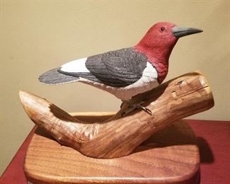 Carved Red Headed woodpecker by Menard '07