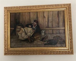 Small 19th C. oil painting, unsigned