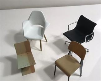 Miniature designer chairs