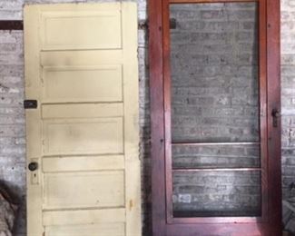 Original Bungalow Door and Stormdoor with Hardware