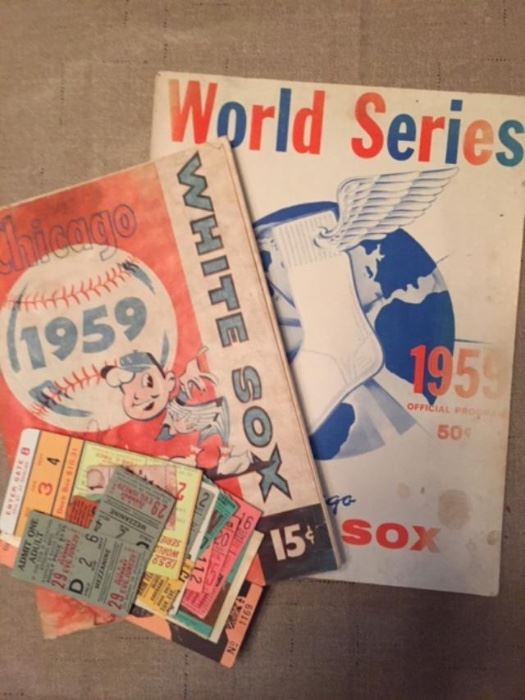 1959 Chicago White Sox World Series programs and ticket stubs