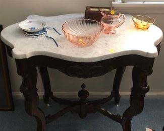 MARBLE TOP TABLE BEDROOM