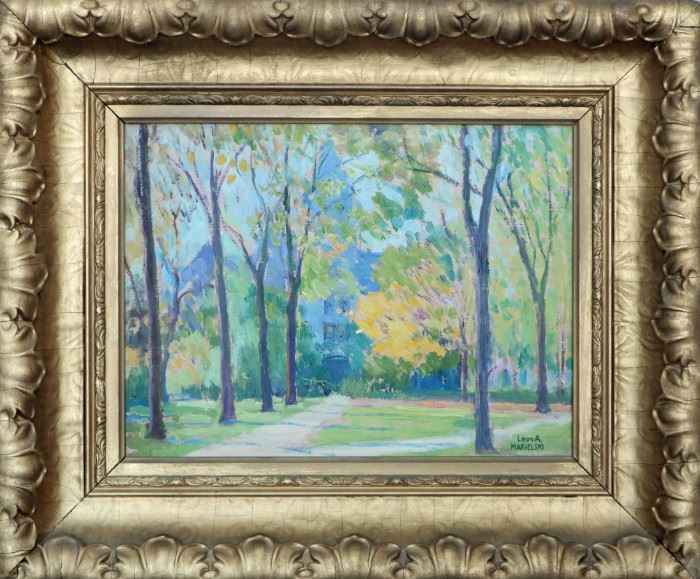 M-41 "Museum, University of Michigan", Ann Arbor, 1922. Oil on Board. Signed lower right. $1,150.00
