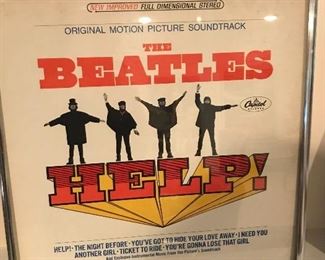 Beatles vinyl record album cover framed