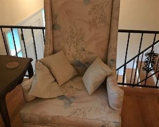 Single floral print chair