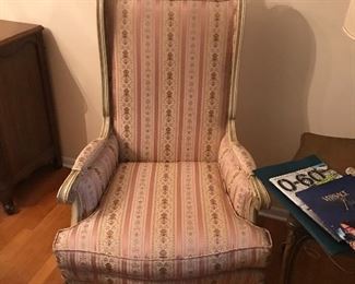 Pink striped chair 