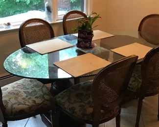 Kitchen Table - glass, 6 chairs