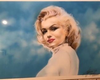 original signed airbrushed Marilyn Monroe