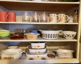 Corning Ware, Vintage Pyrex and Contemporary Pyrex..and other dishware