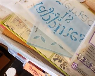 Stencils and other stick on stuff and lots of it.