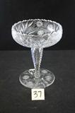 ANTIQUE HEISEY CRYSTAL COMPOTE