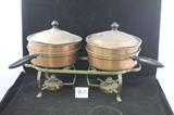 SOLID COPPER WARMER SERVING SET