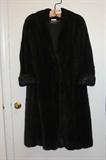 FULL LENGTH LADIES BLACK MINK COAT SIZE MED-LG.