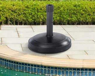 Lot (64) Sunjoy 14.7 Diameter 28.6 lb Eileen Round Umbrella Base, Brown