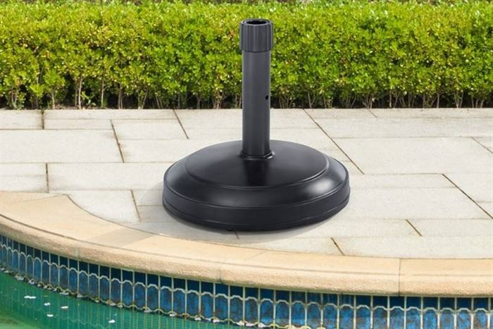 Lot (64) Sunjoy 14.7  Diameter 28.6 lb Eileen Round Umbrella Base, Brown