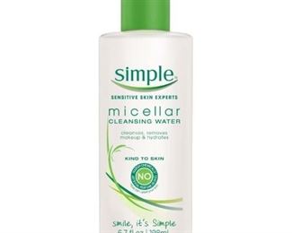 Simple Cleansing Micellar Water, 6.7 fl oz 2 Bottles In Total.