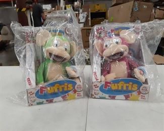 Two Fufris Monkeys (one green one pink)
