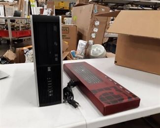 Hp Computer Tower, keyboard, and mouse