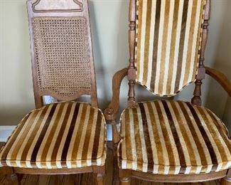 Six sides and two arm chairs