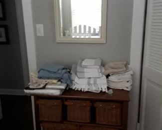 Cabinet with Baskets
Linens, Towels