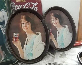 Lot's of Coca Cola Collectibles, Tin Trays.