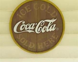 Coca Cola Wooden Sign.
