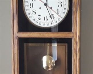 Large "Howard Miller" Regulator Clock.