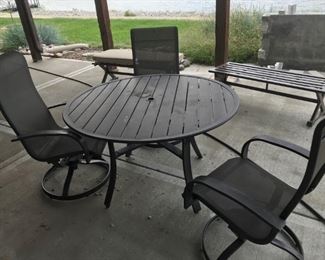 Round Patio table with 3 chairs