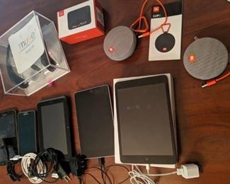 Tablets and phones including, IPad Mini and  Android Nexus