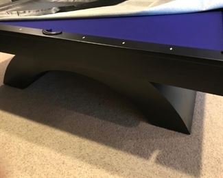 Beautiful Golden West Billiard table  (Vision Rainbow)  in black with a deep purple felt. Includes cover, wall rack with cues and balls 
