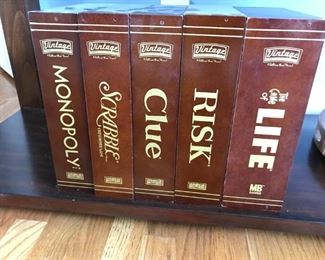 MB "Vintage" Wooden Box Version Games-set of 5