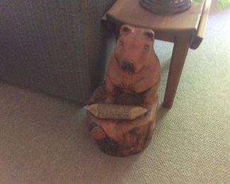 Wood carved Beaver.  