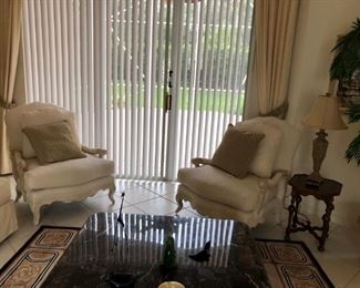 Sofa Chairs Distressed Chic  $350 for the pair