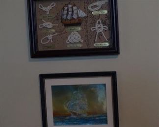 Decorative Ship Painting. Ship-Related Artwork