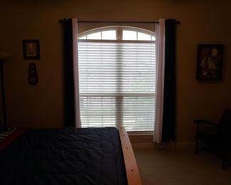 Bedroom Curtains. Ship Artwork.