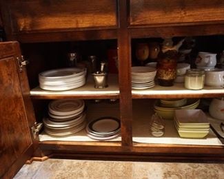 Chinaware and Pyrex. Bakeware.