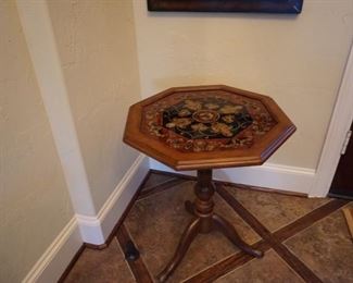 Wood inlaid table