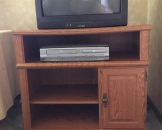 TV w/ Cabinet & DVD/VCR Combo