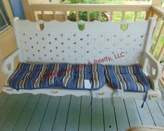 172 Wood porch swing