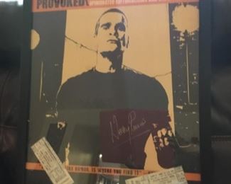 Henry Rollins poster and concert tickets.