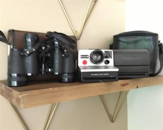 Bushnell Binoculars, Vintage Polaroid 