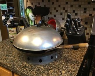 Wok, Knife Set, Utensils